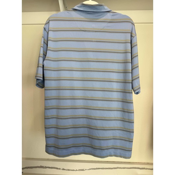 Nike Golf Men's‎ Polo Striped Size Large Blue Gold - Picture 4 of 7